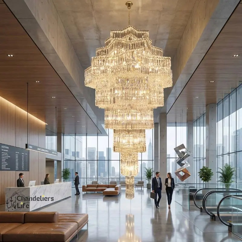 Large Chandelier Duplex Modern Mezzanine Villa