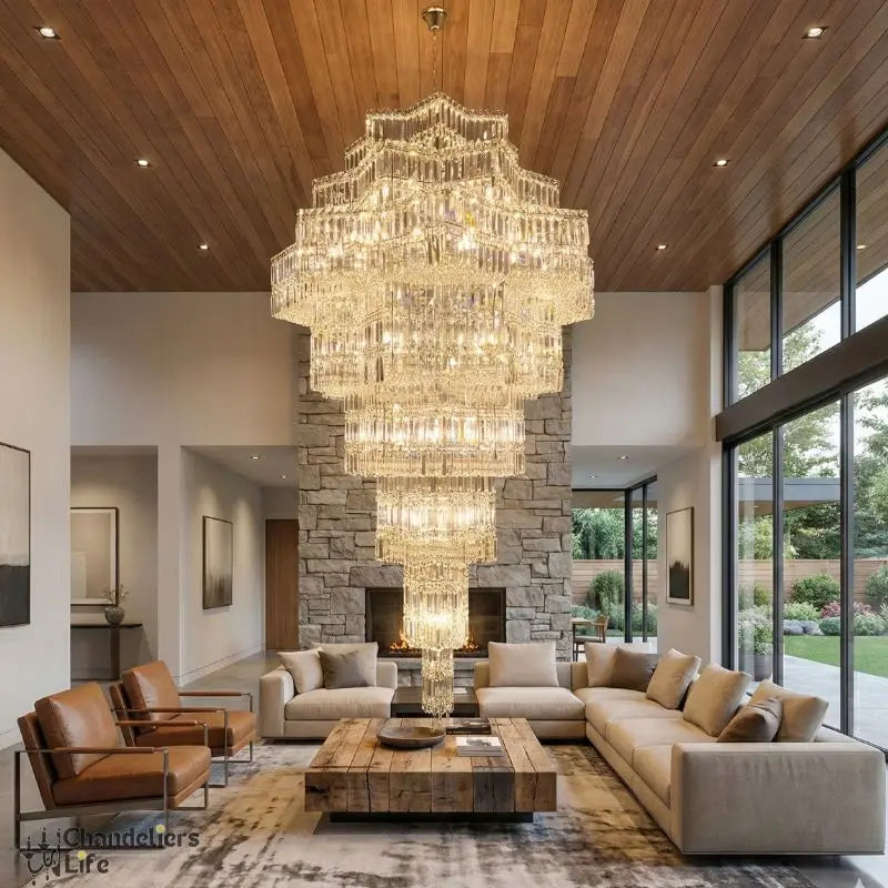 Large Chandelier Duplex Modern Mezzanine Villa