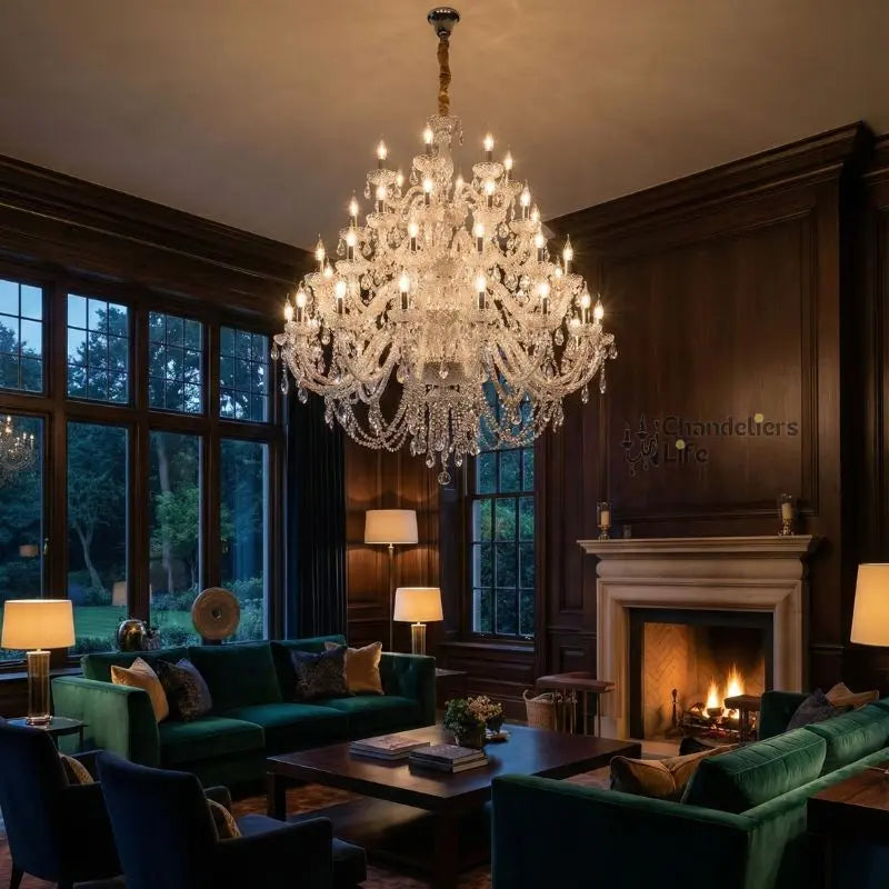 Villa Foyer Extra Large Crystal Chandelier ChandeliersLife®