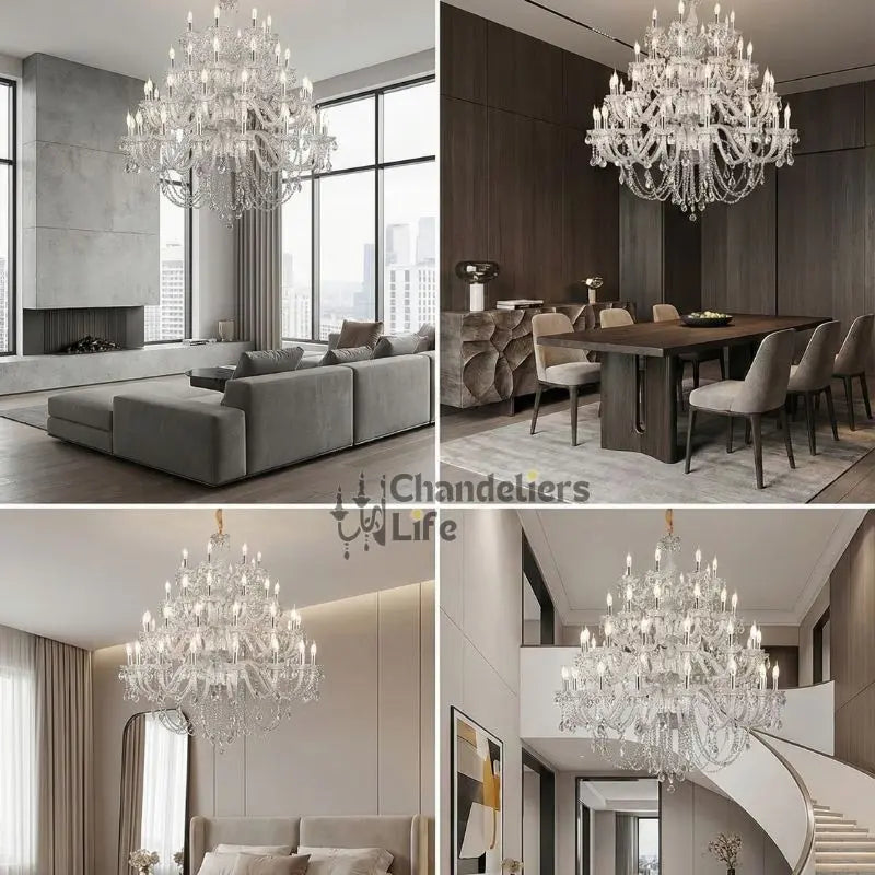 Villa Foyer Extra Large Crystal Chandelier