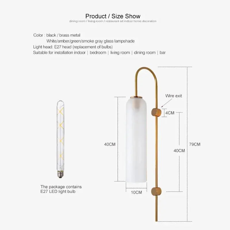 Nordic Glass Shade Wall Lamp