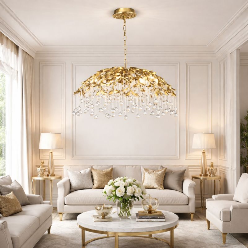 Lustre suspendu en forme de branche d'arbre d'intérieur nordique