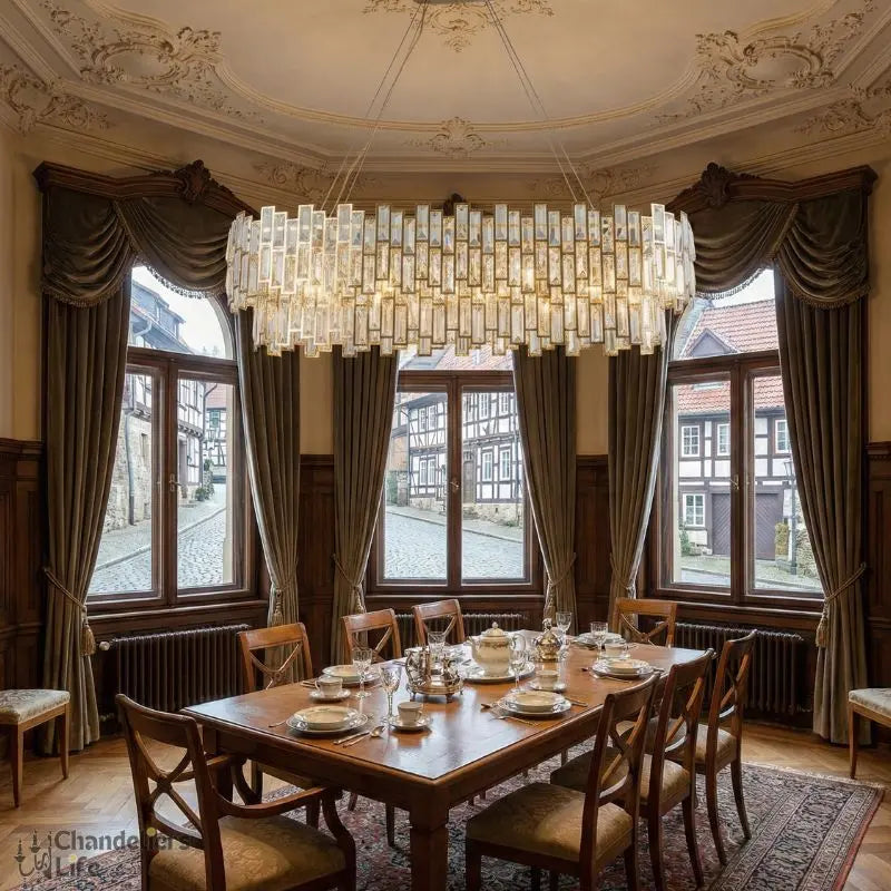 Oval Gold Crystal Designer Chandelier ChandeliersLife®