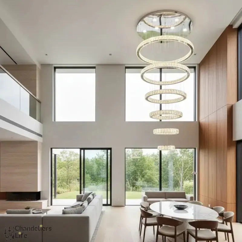Rings Chandeliers for Loft Villa Duplex Design - Chrome ChandeliersLife®