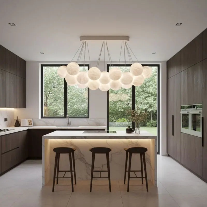 Rectangular Chandelier Alabaster Ball Chandelier ChandeliersLife®