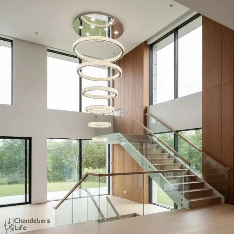 Rings Chandeliers for Loft Villa Duplex Design - Chrome ChandeliersLife®