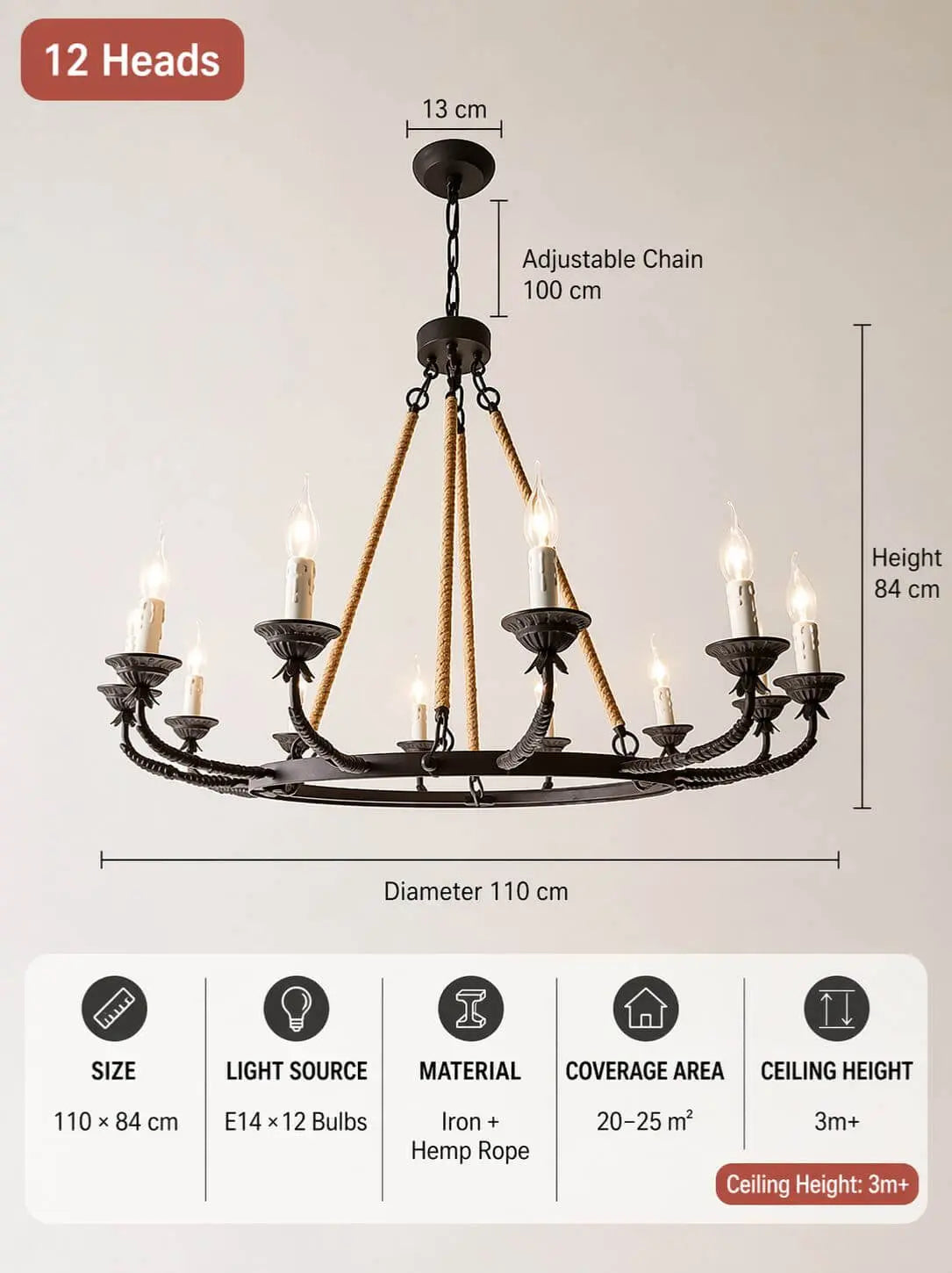 Rustic Farmhouse Chandelier for Dining Room | Vintage Country Lighting Idea ChandeliersLife®