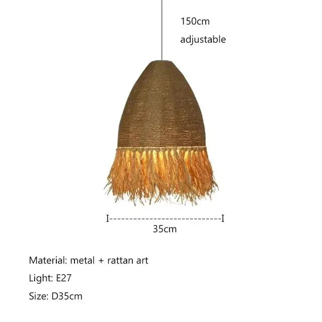 Retro Rattan Pendant Light ChandeliersLife®