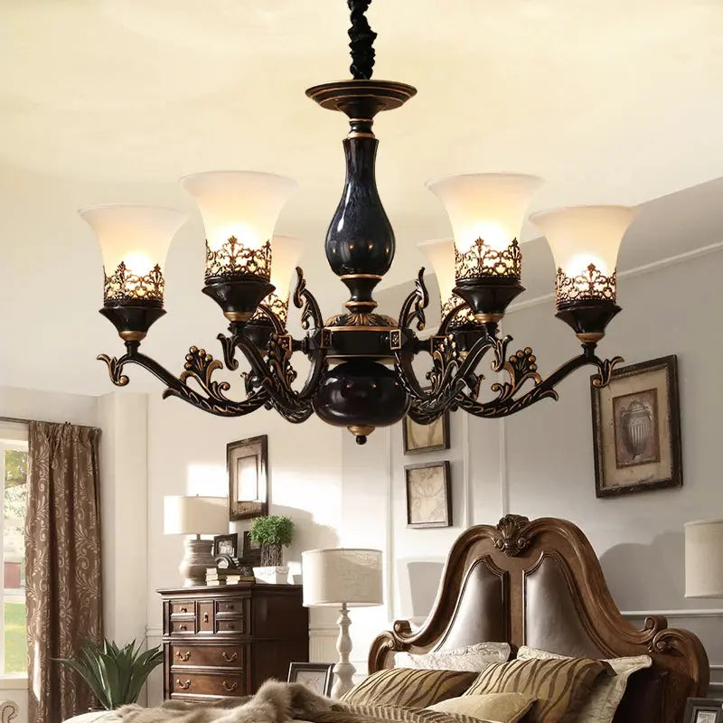 Dark Antique Ceramic Chandelier ChandeliersLife®