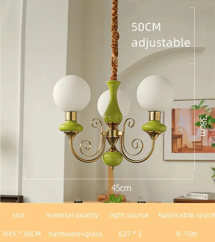 Nordic Retro Pastoral Cream Style Chandelier Bedroom Living Room Dining Room Ceiling Chandelier French Homestay LED Chandelier ChandeliersLife®