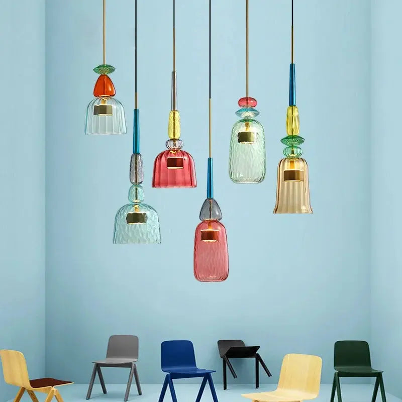 Modern Glass Colorful Hanging Lamps ChandeliersLife®