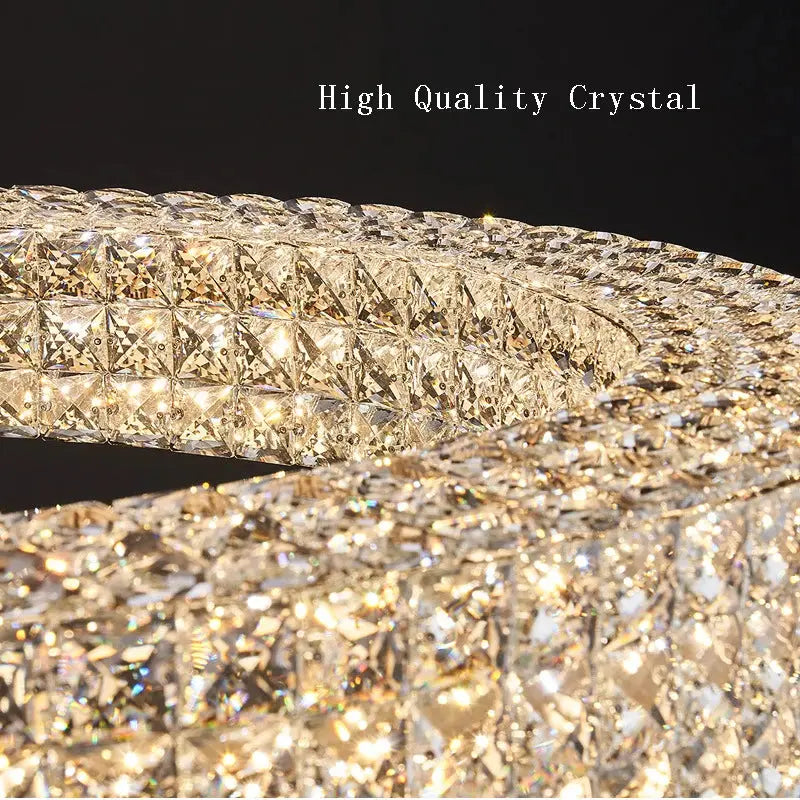 Round Crystal Chandelier Home Decoration