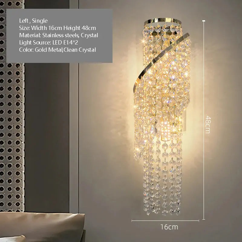 Entrance Luxury Crystal Wall Lamp - ChandeliersLife®