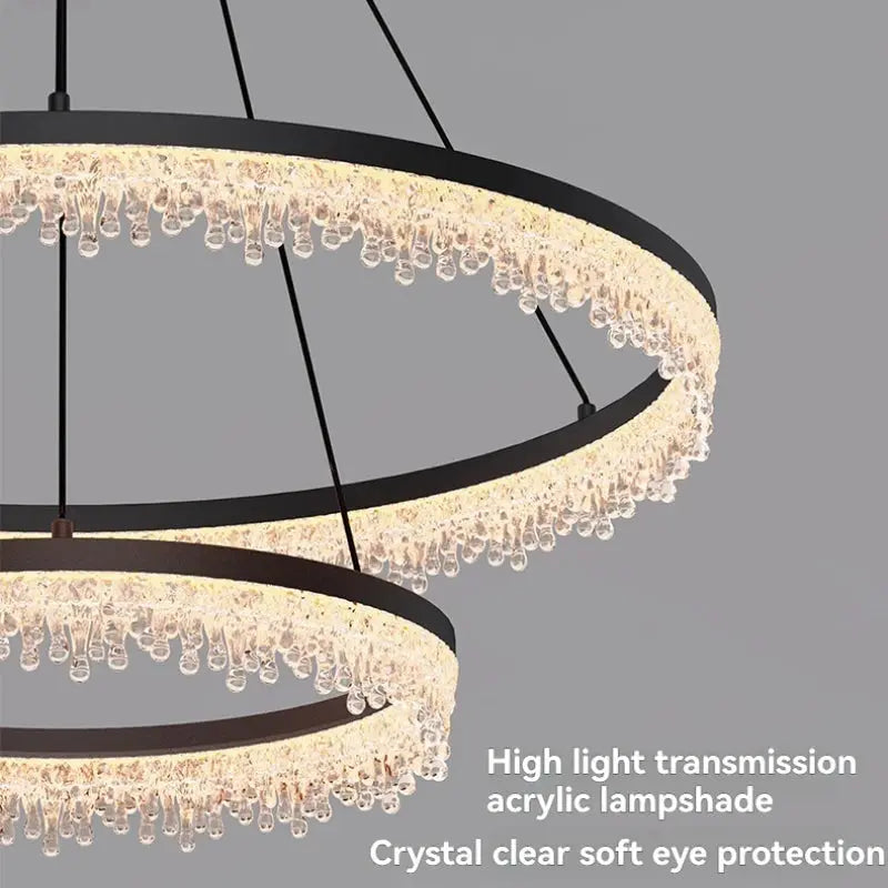 Italian Crystal Round Chandelier
