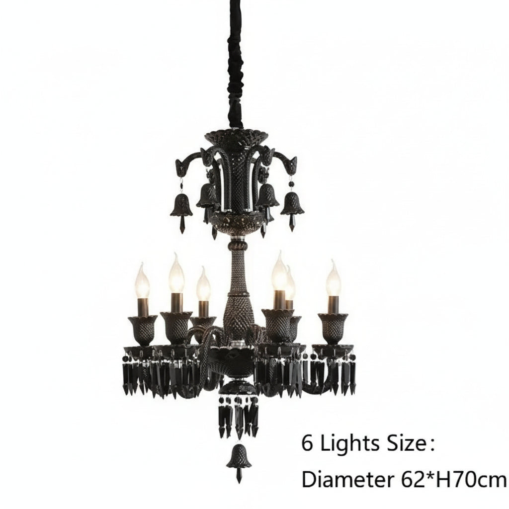 Villa Hotel Luxury Black Crystal Chandelier