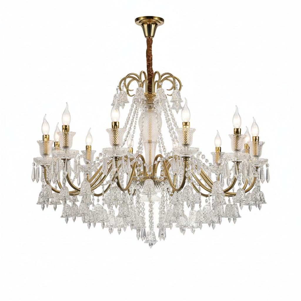 American Retro Crystal Chandelier Black Gold Pendant Light Living Room Dining Room Light Villa Hotel Coffee Shop Pendent Lamp ChandeliersLife®