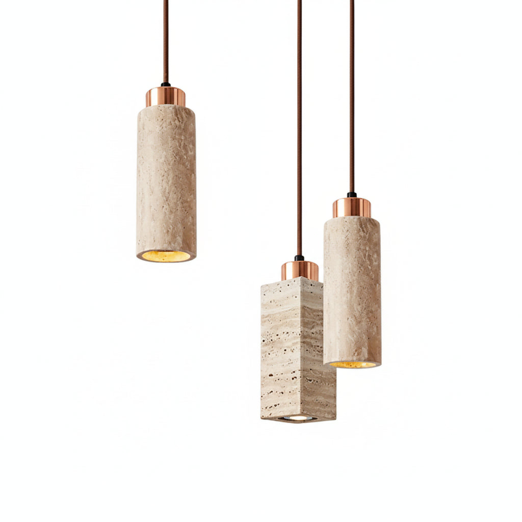 Wabi-sabi bedroom yellow cave stone bed chandelier Nordic restaurant bar retro beauty shop cabinet decoration homestay ChandeliersLife®