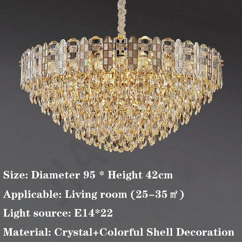 Nordic Bedroom Crystal Chandelier