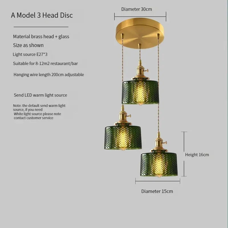 Scandinavian Green Glass Pendant Lights ChandeliersLife®