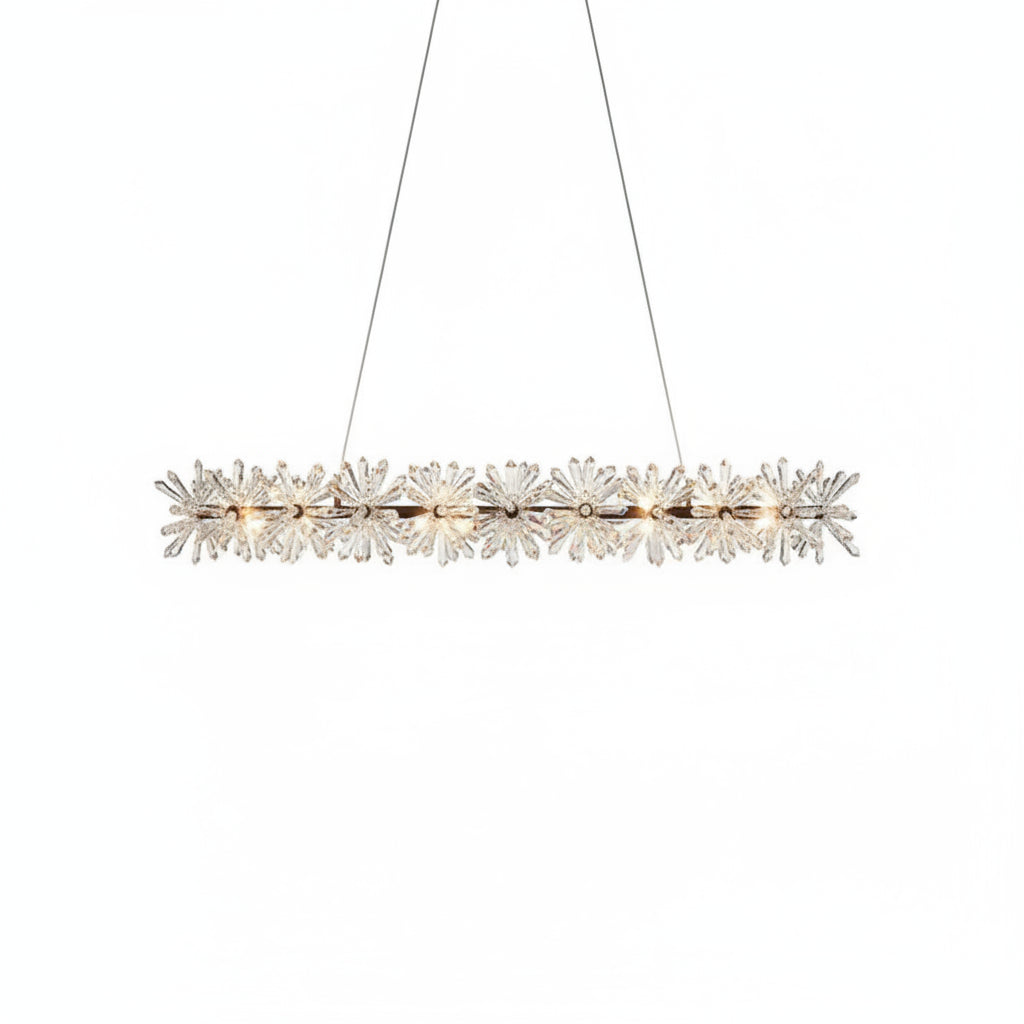 Modern Crystal Flower Long Chandelier ChandeliersLife®