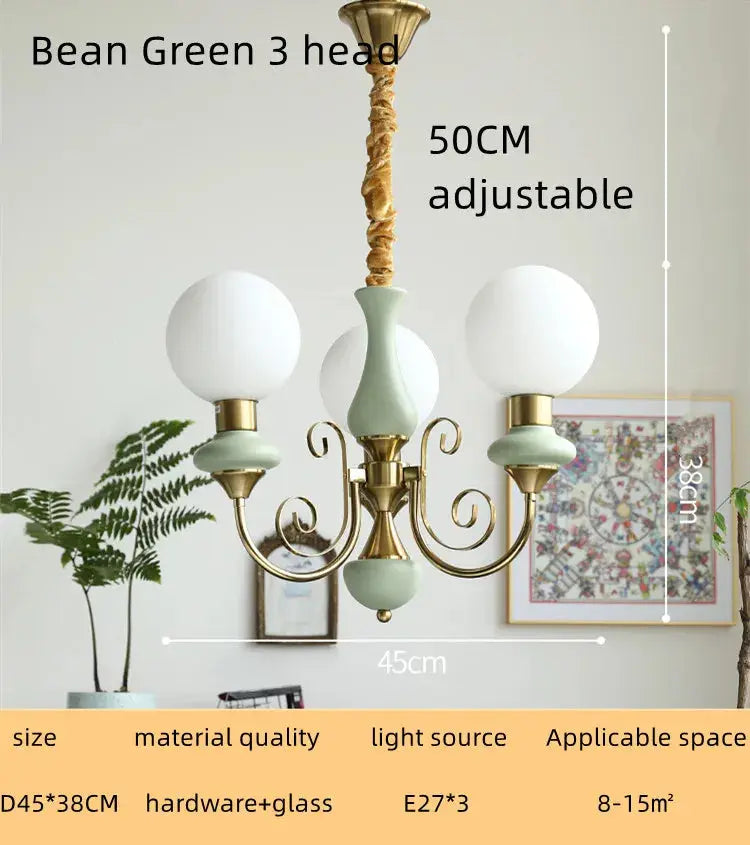 Nordic Retro Pastoral Cream Style Chandelier Bedroom Living Room Dining Room Ceiling Chandelier French Homestay LED Chandelier ChandeliersLife®