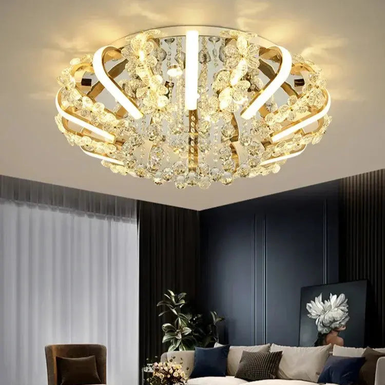Modern Minimalist Crystal LED Ceiling Light - ChandeliersLife®