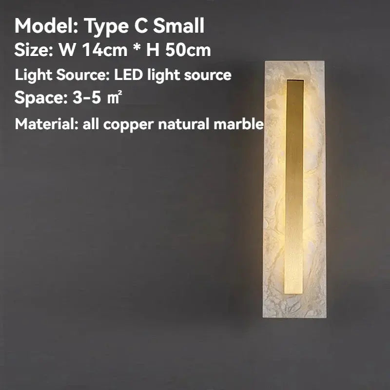 Gold Marble Wall Bedroom Lamp ChandeliersLife®