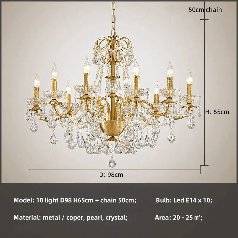 French Luxury Candle Chandelier