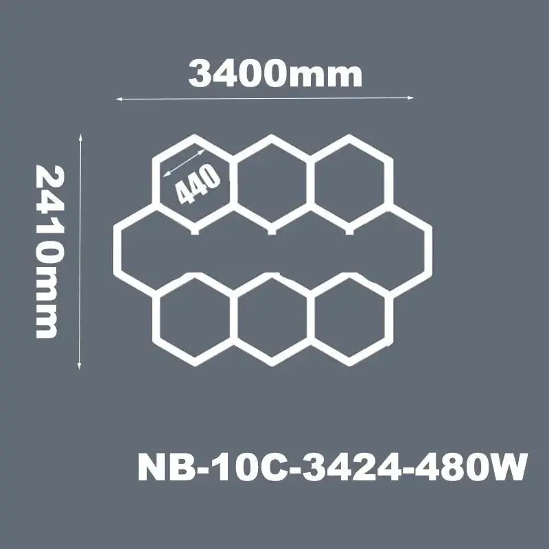 Hexagon Ceiling Light for Car Showroom Workshop ChandeliersLife®