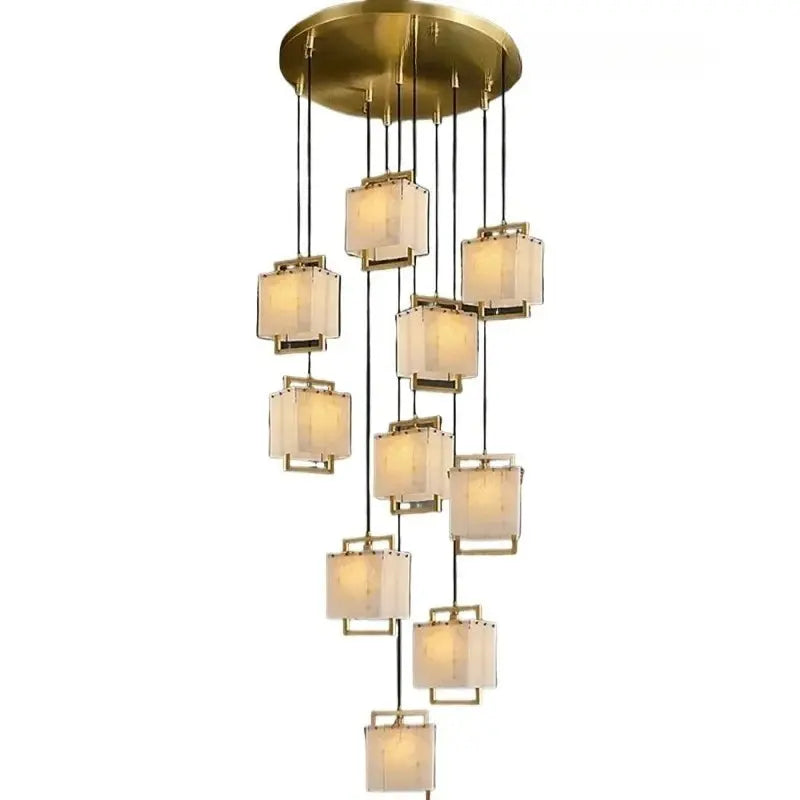 Modern Marble Chandelier Rectangle Pendant