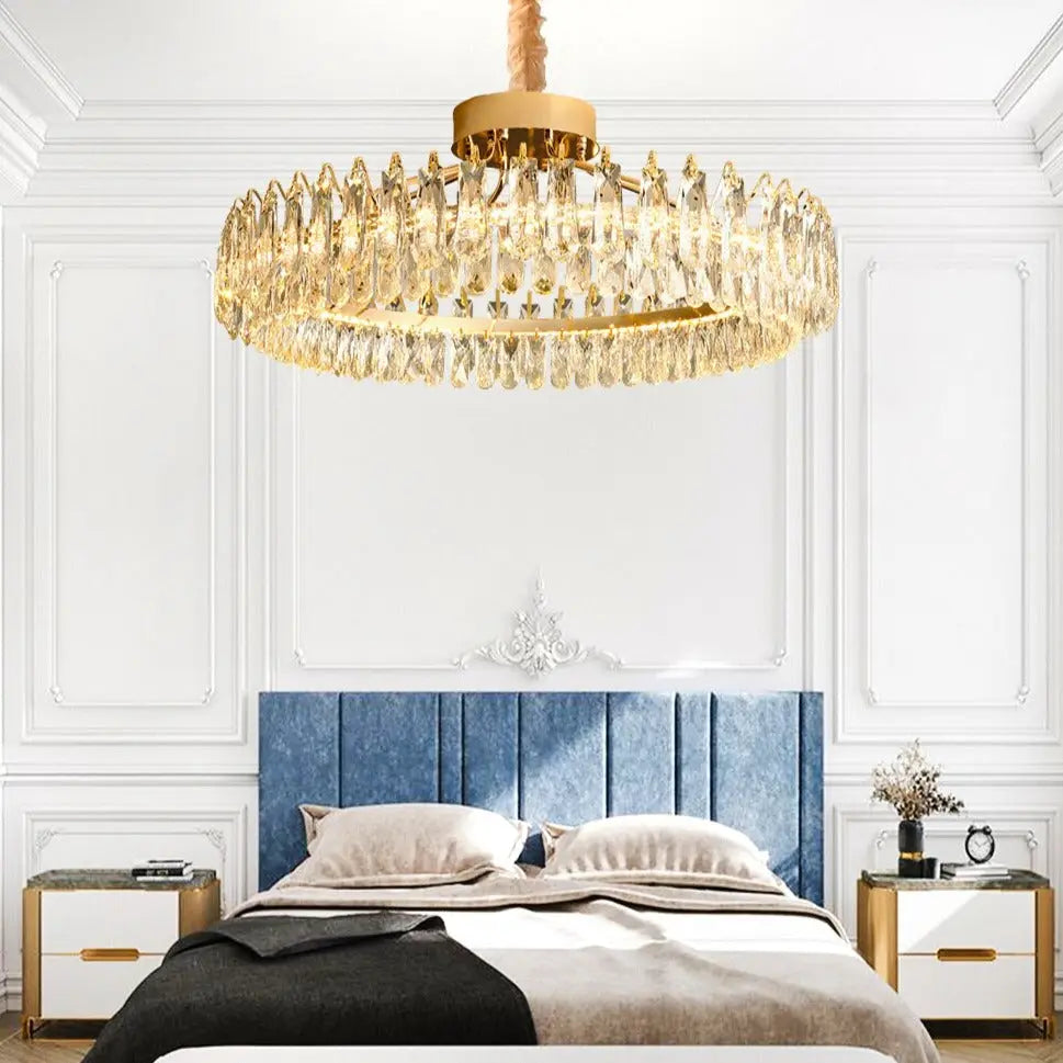 Crystal Modern Gold Lustres ChandeliersLife®