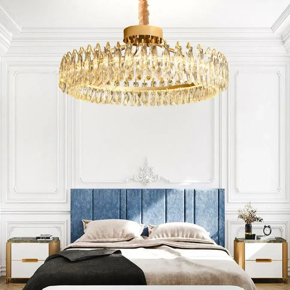 Crystal Modern Gold Lustres ChandeliersLife®