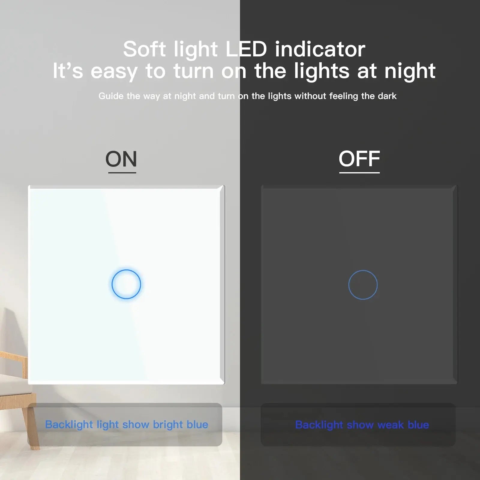 Wifi Light Smart Switch Grey White Black
