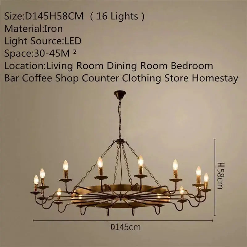 Industrial Retro Decor Chandelier ChandeliersLife®