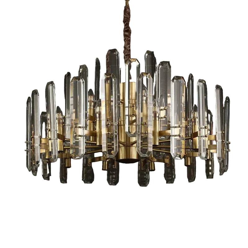 Aurelia modern copper chandelier with clear crystal elements — catalogue view 2