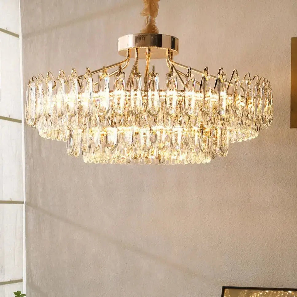 Crystal Modern Gold Lustres ChandeliersLife®