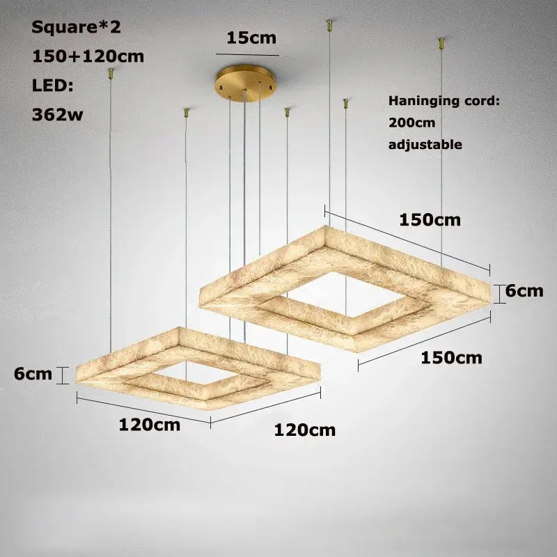 Luxury Marble Lighting Square Chandeliers ChandeliersLife®