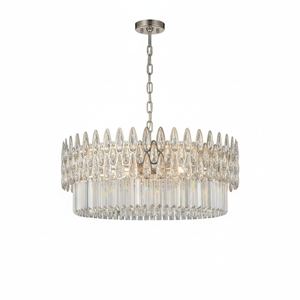 LUVODI Luxury Ceiling Pendant Lighting Decor Crystal Chandeliers Light Fixture with Three Colors Lights ChandeliersLife®