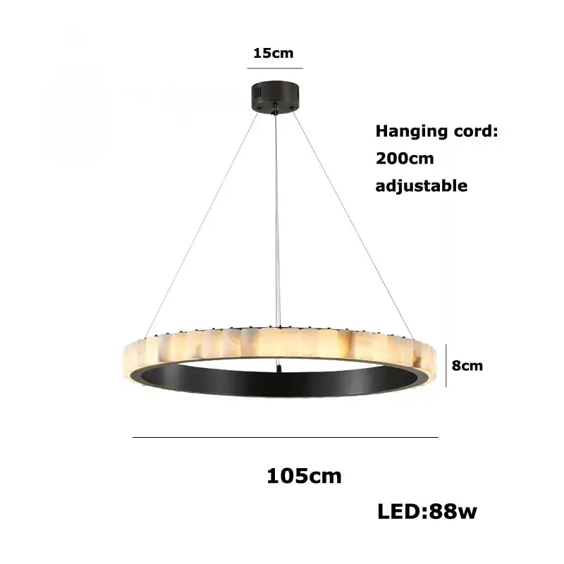 Golden Black Marble Luxury Hanging Lamp ChandeliersLife®