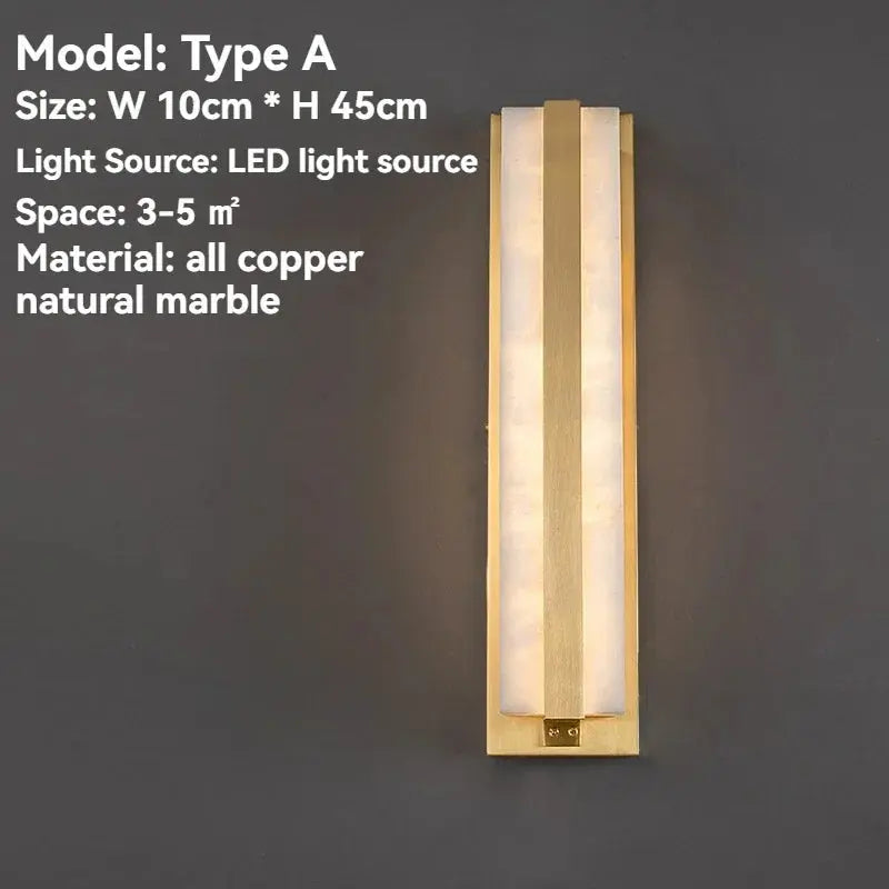 Gold Marble Wall Bedroom Lamp ChandeliersLife®