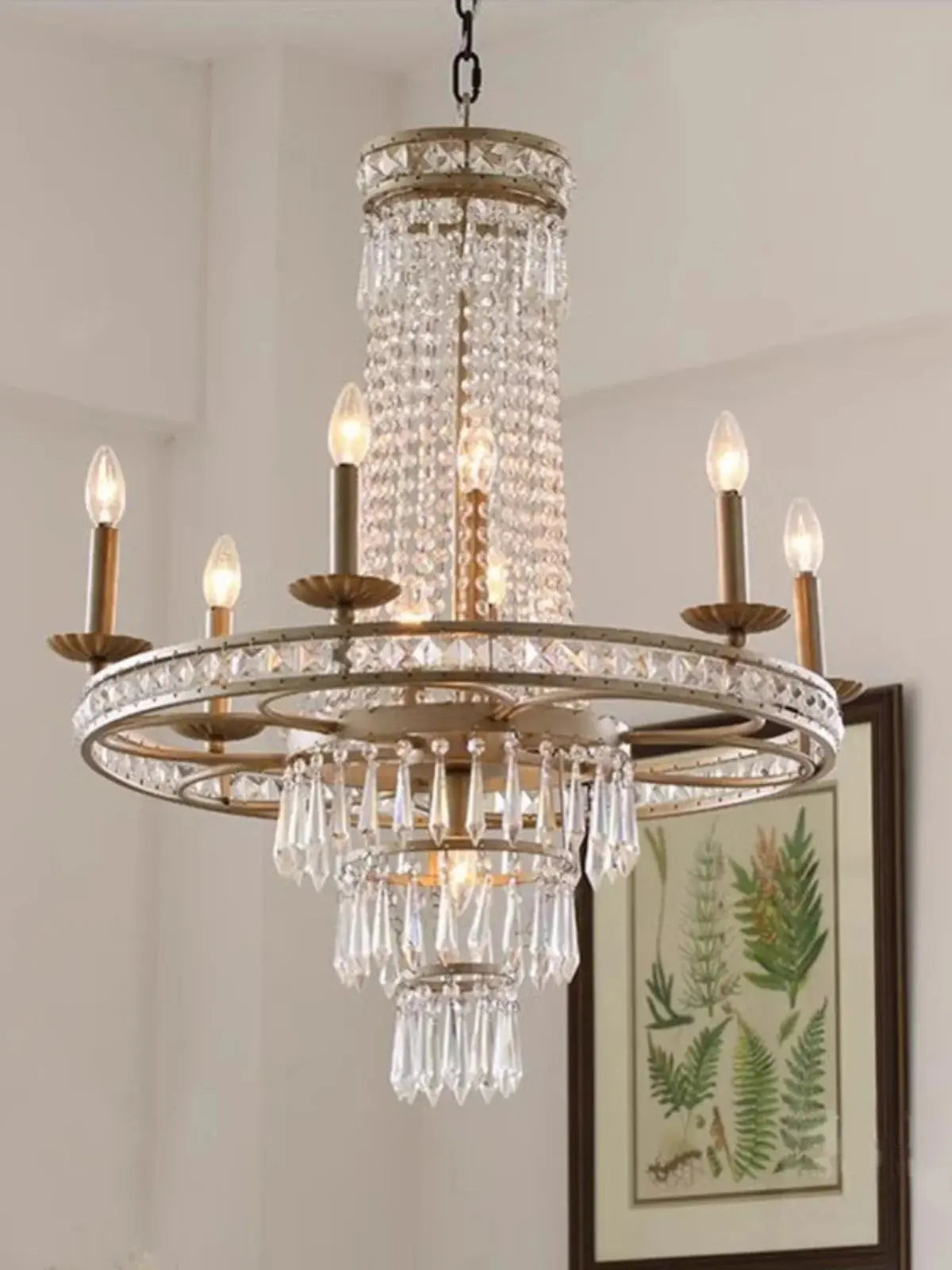 American Country Chandelier for Living Room Dining Room Lamp Creative Personality French Luxury Wrought Iron Crystal Lamp ChandeliersLife®