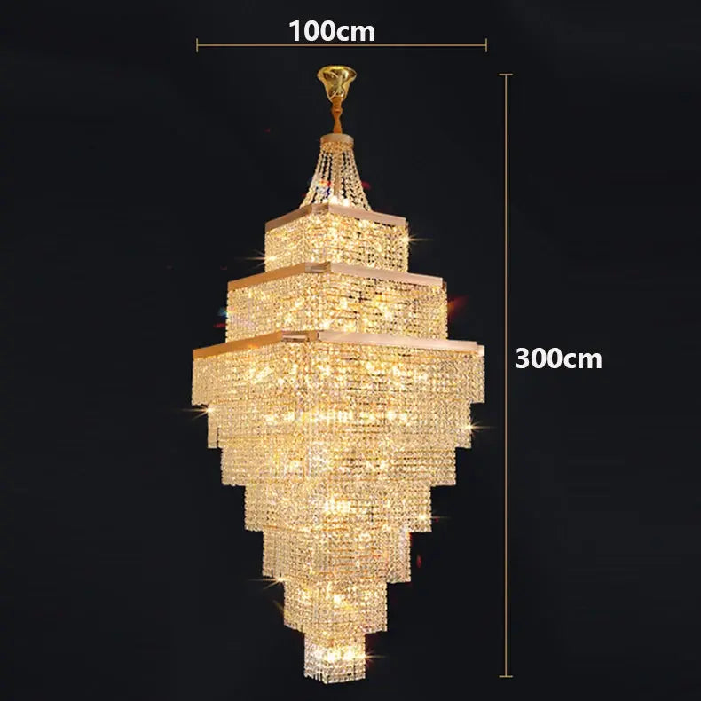 Rose Gold Stair Chandelier Luxury Chandelier