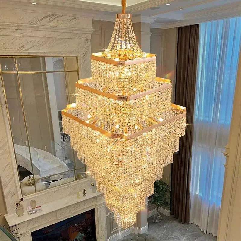 Rose Gold Stair Chandelier Luxury Chandelier