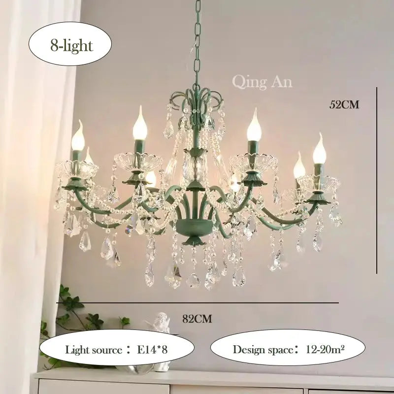 Crystal Green Glass Chandeliers