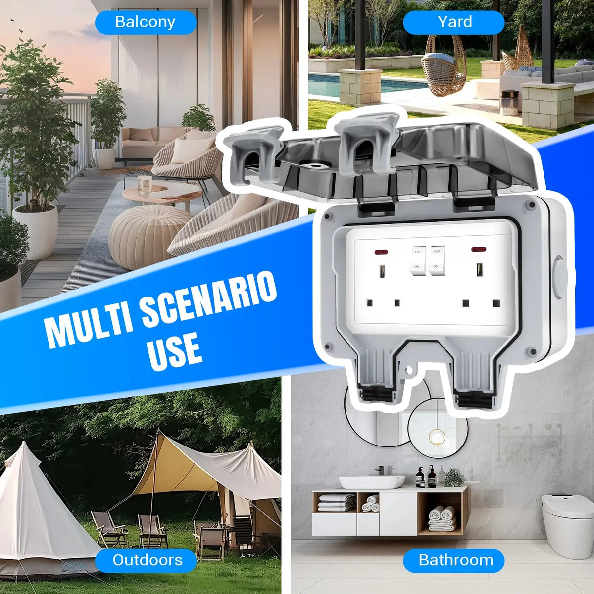 Outdoor Power Hub Double Socket — alternate product view 5
