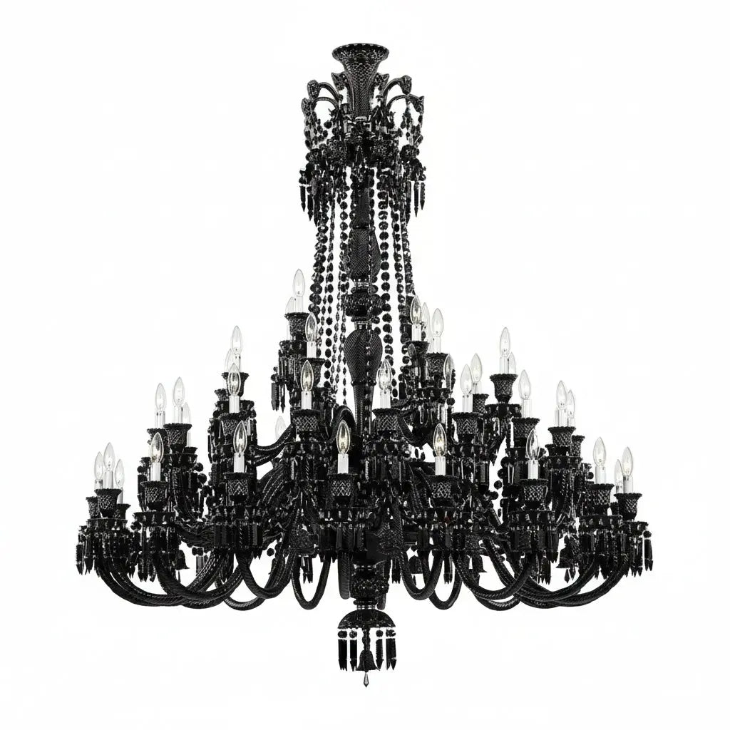 Villa Hotel Luxury Black Crystal Chandelier ChandeliersLife®