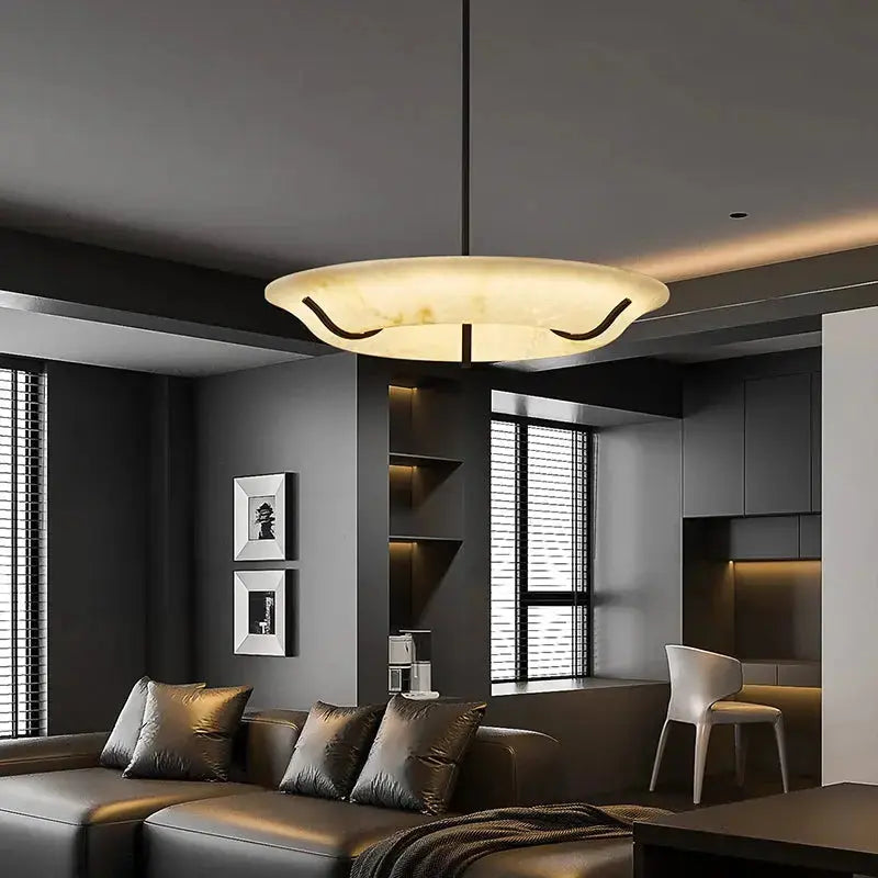 American Retro Alabaster Ring Chandelier ChandeliersLife®