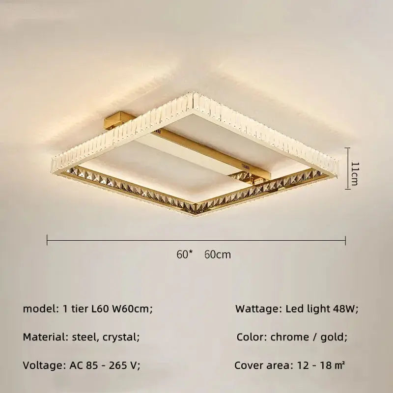 Luxurious Crystal LED Ceiling Chandelier ChandeliersLife®