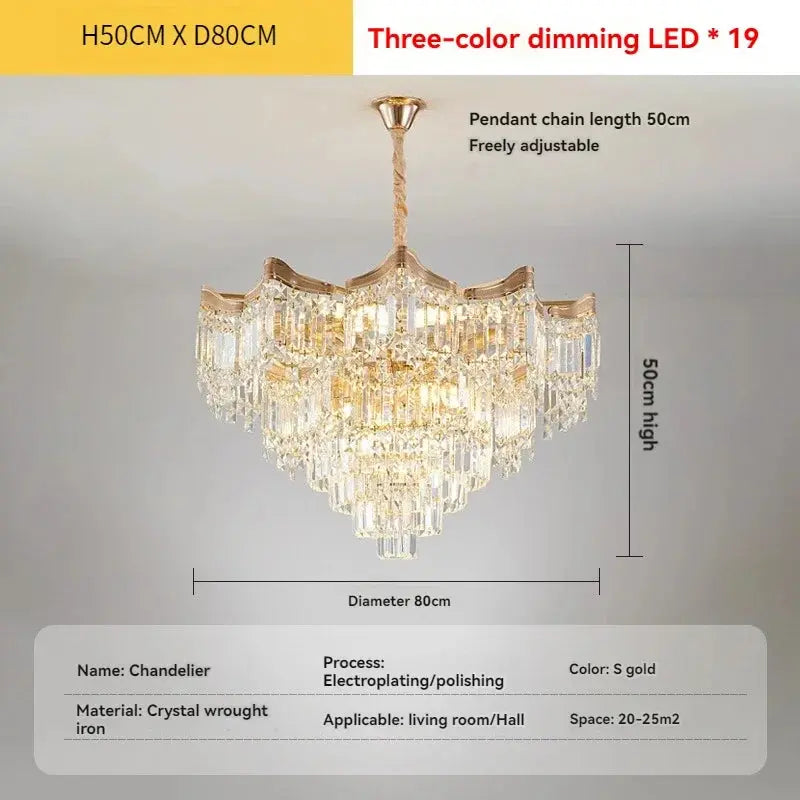 Modern Luxury Stairs Large Crystal Chandeliers ChandeliersLife®