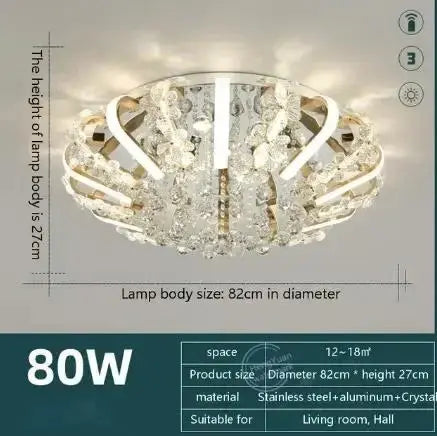 Modern Minimalist Crystal LED Ceiling Light - ChandeliersLife®